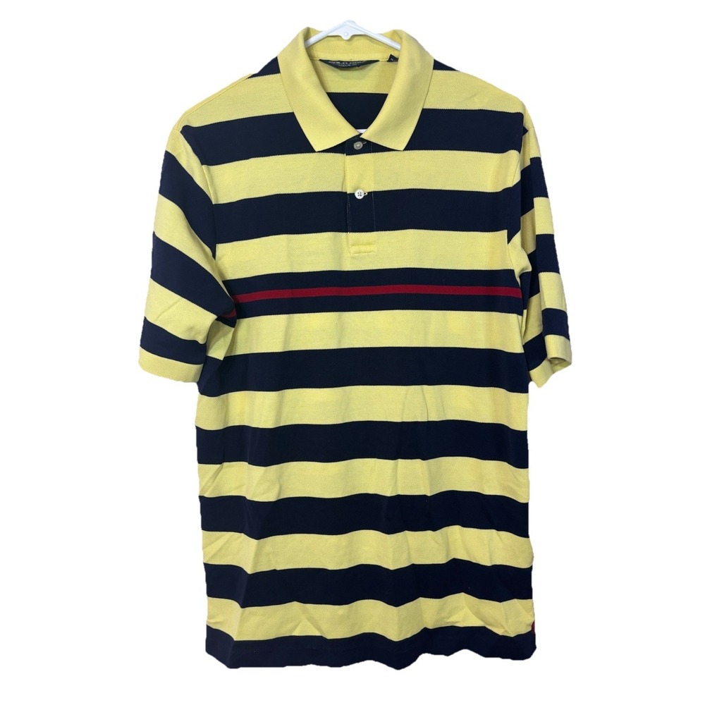 VTG Polo Golf Ralph Lauren Mens Large Short Sleeve Pro Fit Blue Striped Polo Y2K